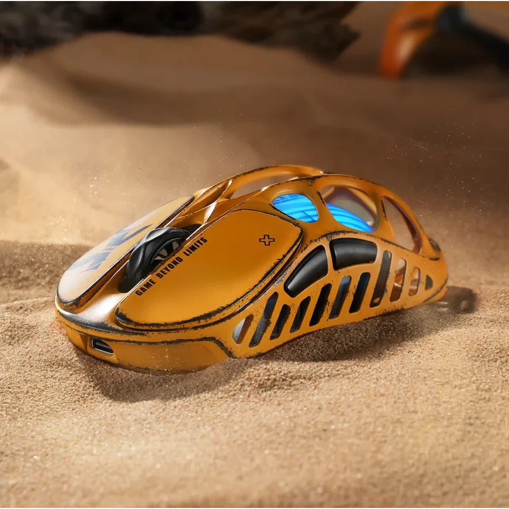 GravaStar Mercury X Pro 8KHz Tri-Mode Wireless Gaming Mouse, Battle Worn-Yellow (Special Edition) 2 GravaStar Mercury X Pro 8KHz Tri-Mode Wireless Gaming Mouse, Battle Worn-Yellow (Special Edition) - Image 2