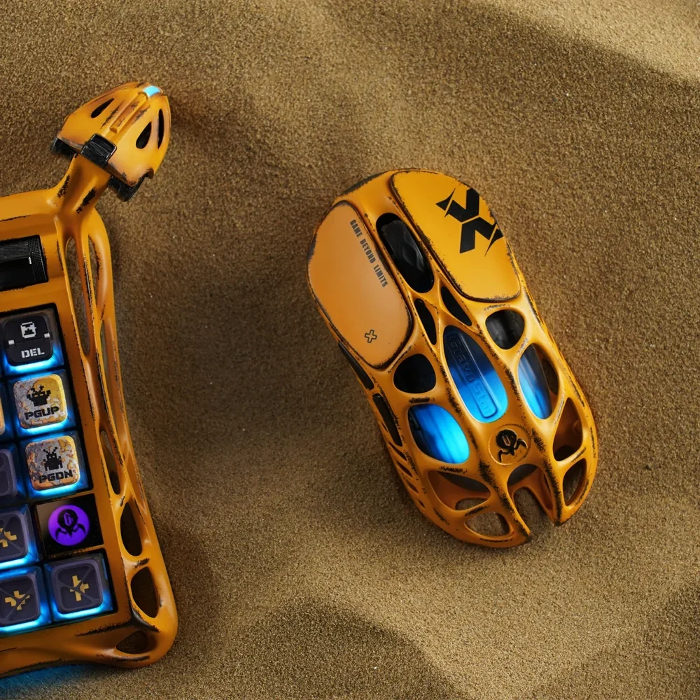 GravaStar Mercury X Pro 8KHz Tri-Mode Wireless Gaming Mouse, Battle Worn-Yellow (Special Edition) 4 GravaStar Mercury X Pro 8KHz Tri-Mode Wireless Gaming Mouse, Battle Worn-Yellow (Special Edition) - Image 4