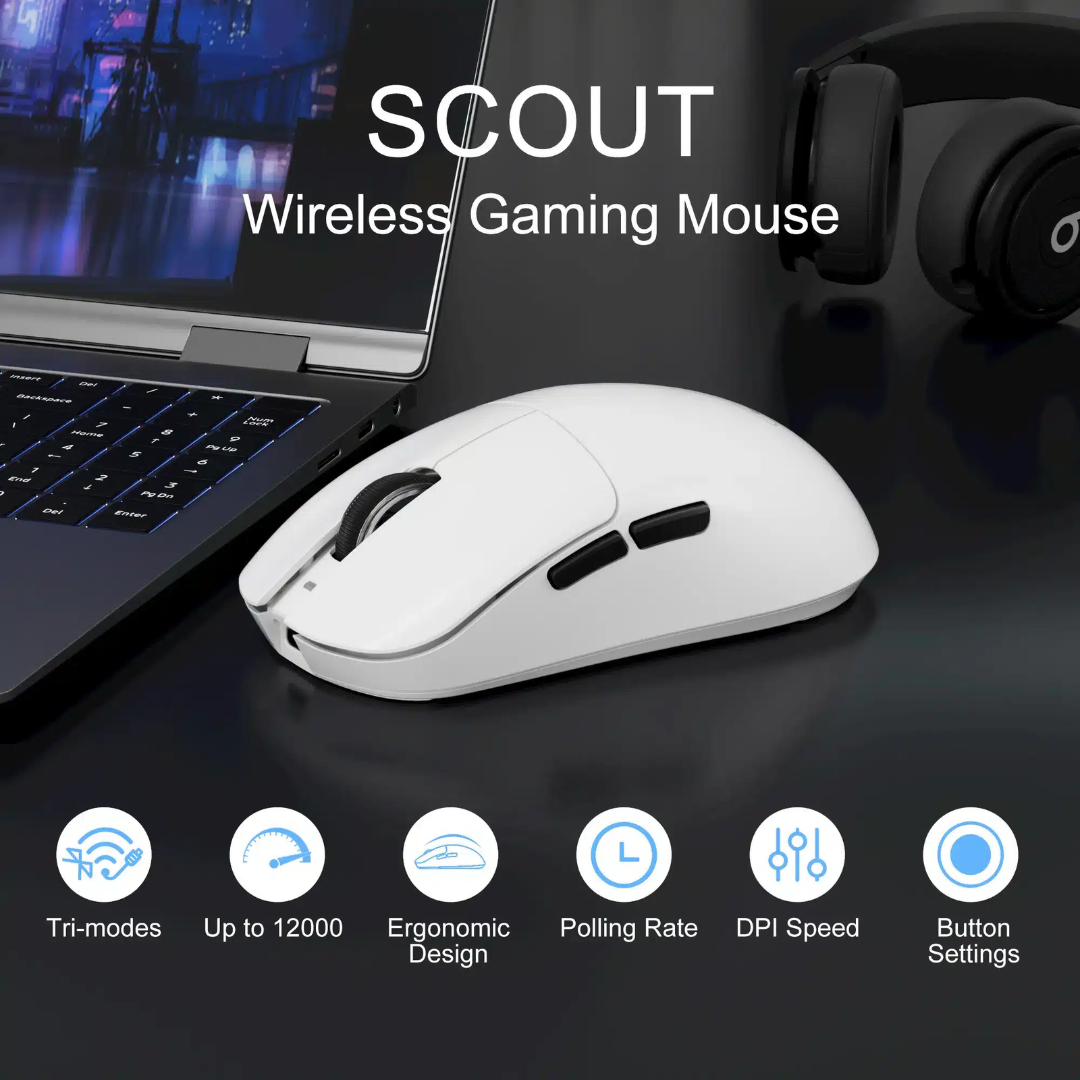 MageGee Scout Tri-mode Wireless Gaming Mouse 3 MageGee Scout Tri-mode Wireless Gaming Mouse - Image 3
