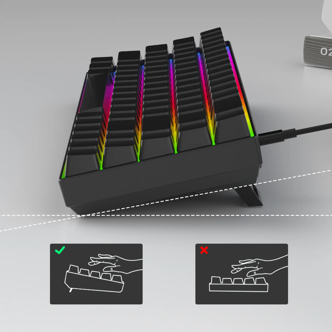 MageGee MK-BOX Black Topographic Side Printed RGB Wired Mechanical Keyboard-Red Switch 3 MageGee MK-BOX Black Topographic Side Printed RGB Wired Mechanical Keyboard-Red Switch - Image 3