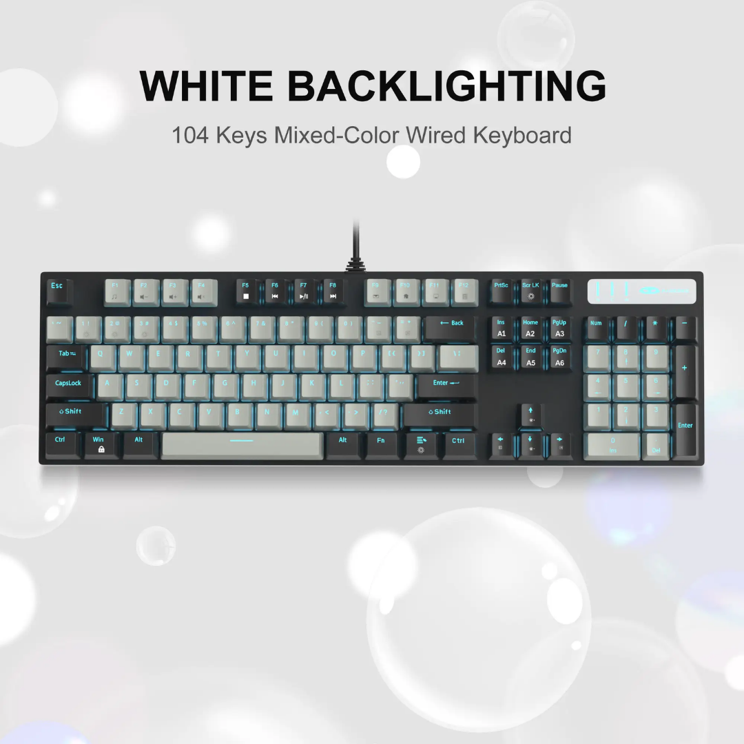 MageGee MK-STORM Black Grey Full Size Wired Mechanical Keyboard – Blue Switch 3 MageGee MK-STORM Black Grey Full Size Wired Mechanical Keyboard – Blue Switch - Image 3