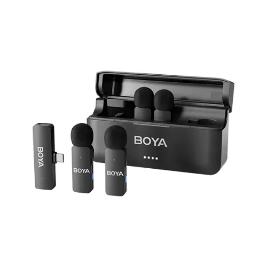 BOYA BY-V4U 2.4GHz 4-Channel Mini Wireless Microphone System 1 BOYA BY-V4U 2.4GHz 4-Channel Mini Wireless Microphone System