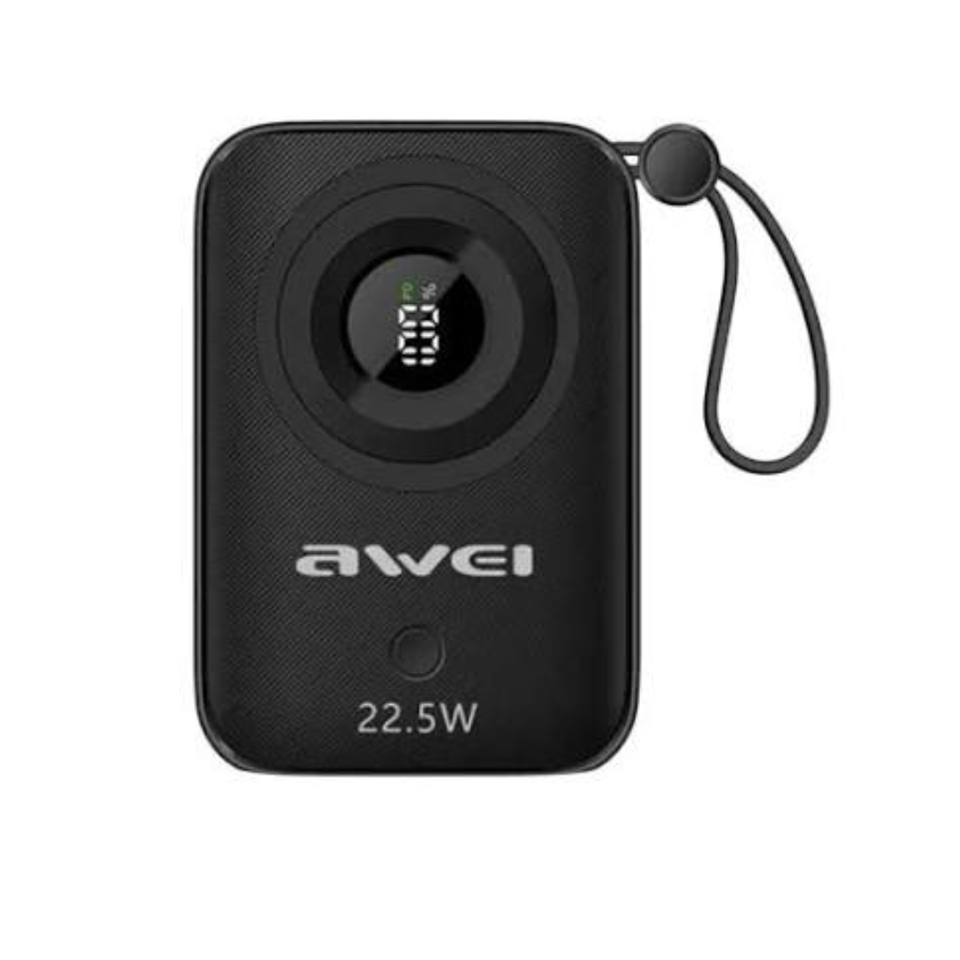 Awei P23K 10000mAh 22.5W Fast Charging Mini Power Bank 1 Awei P23K 10000mAh 22.5W Fast Charging Mini Power Bank