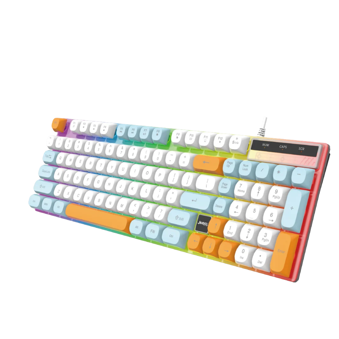 JEDEL K60 Membrane Rainbow Lighting Wired Keyboard 2 JEDEL K60 Membrane Rainbow Lighting Wired Keyboard - Image 2