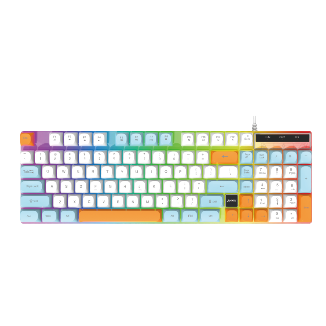 JEDEL K60 Membrane Rainbow Lighting Wired Keyboard 1 JEDEL K60 Membrane Rainbow Lighting Wired Keyboard