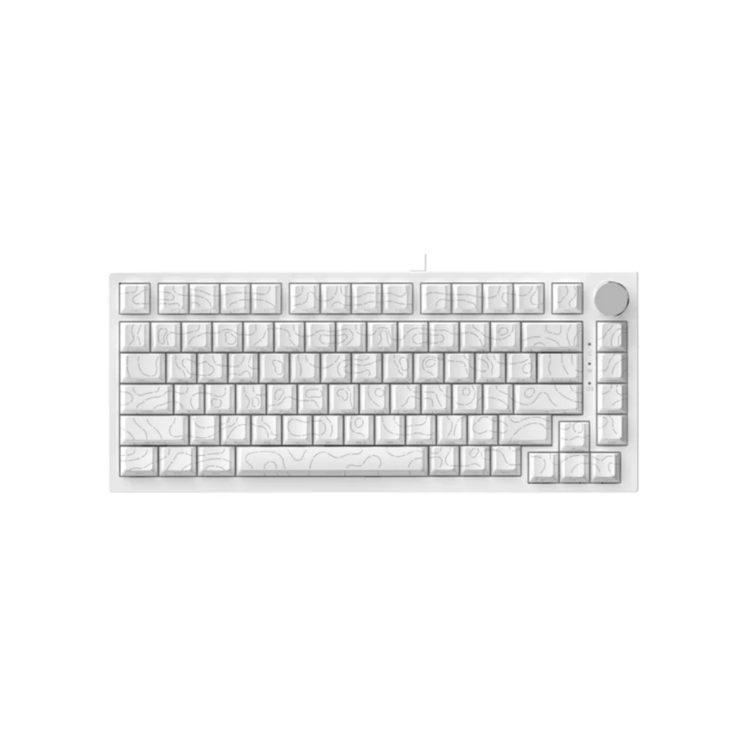 AJAZZ AK820 75% Gasket-Mounted White Backlit Wired Mechanical Keyboard, Contour Line-White 1 AJAZZ AK820 75% Gasket-Mounted White Backlit Wired Mechanical Keyboard, Contour Line-White